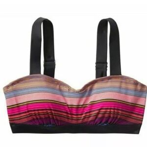 ATHLETA WOMENS CAPRI STRIPE PURA BIKINI TOP 32 B/C